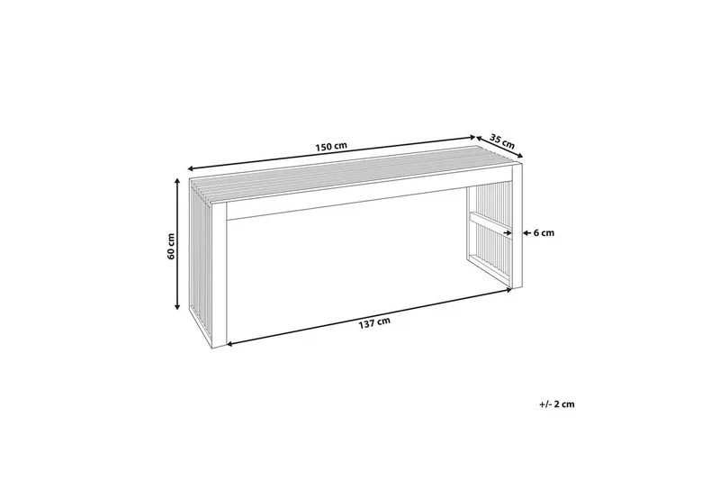 Trädgårdsbord Bellano 150x35x60 cm - 150x35x60 cm - Utemöbler - Utebord & trädgårdsbord - Matbord utomhus
