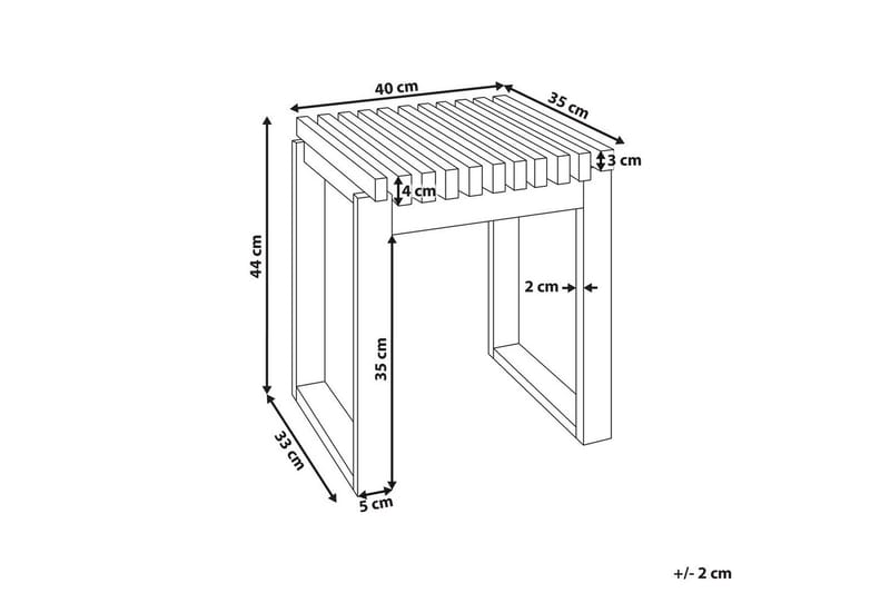Trädgårdsbord Bellano 40x35x44 cm - 40x35x44 cm - Utemöbler - Utebord & trädgårdsbord - Matbord utomhus