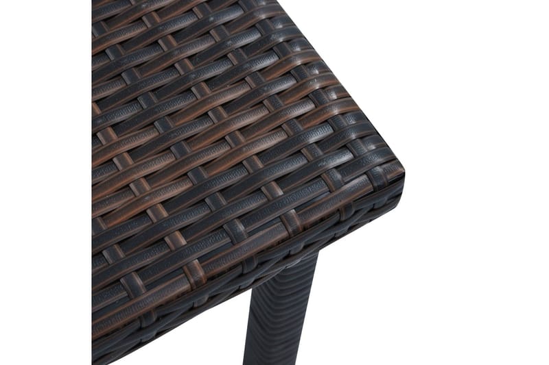 Trädgårdsbord brun 40x40x40 cm konstrotting - Brun - Matbord utomhus
