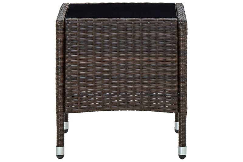Trädgårdsbord brun 40x40x45 cm konstrotting - Brun - Utemöbler - Utebord & trädgårdsbord - Matbord utomhus