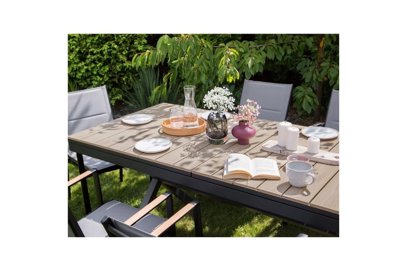 Trädgårdsbord Fanes Ljus trä/grå - Ljus trä/grå - Utemöbler - Utebord & trädgårdsbord - Matbord utomhus