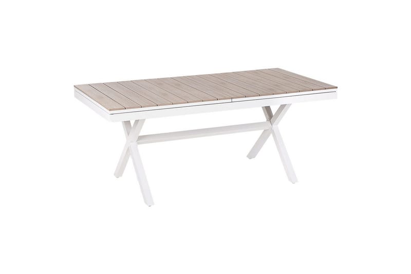 Trädgårdsbord Fanes Ljus trä/vit - Ljus trä/vit - Utemöbler - Utebord & trädgårdsbord - Matbord utomhus
