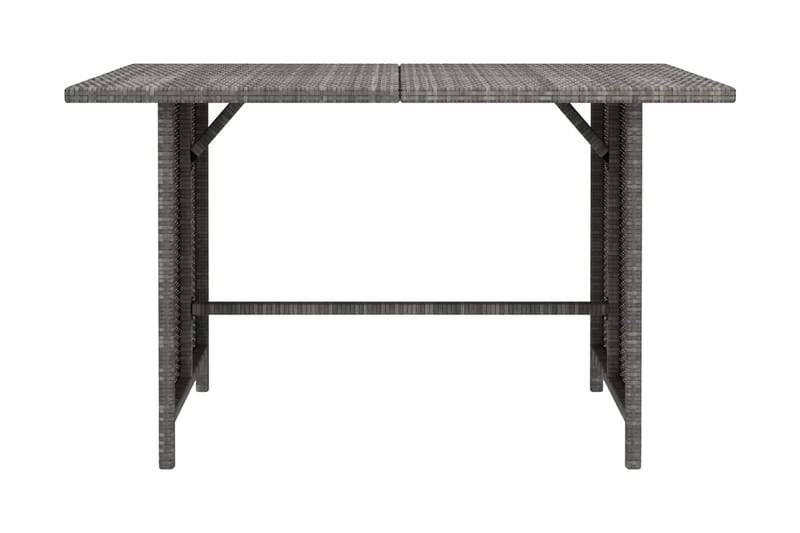 Trädgårdsbord grå 110x70x65cm konstrotting - Grå - Matbord utomhus