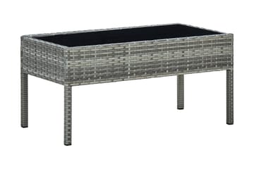 Trädgårdsbord grå 75x40x37 cm konstrotting