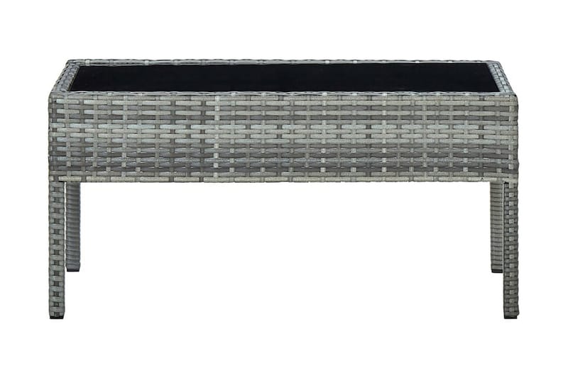 Trädgårdsbord grå 75x40x37 cm konstrotting - Grå - Utemöbler - Utebord & trädgårdsbord - Matbord utomhus