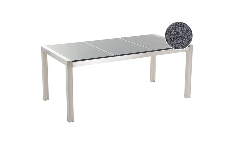 Trädgårdsbord Grosseto Grå/Silver, 90x180x74 cm - Grå/Silver, 90x180x74 cm - Utemöbler - Utebord & trädgårdsbord - Matbord utomhus