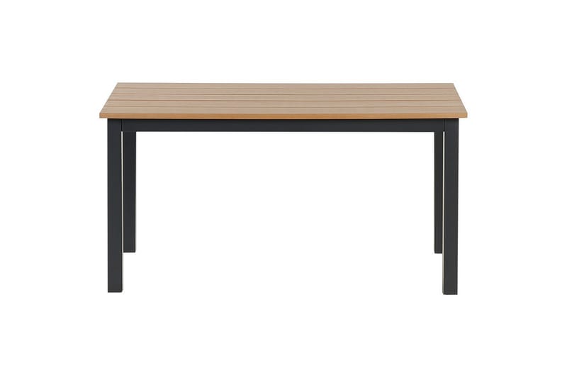 Trädgårdsbord Messina Ljus trä/svart, 52x96x50 cm - Ljus trä/svart, 52x96x50 cm - Utemöbler - Utebord & trädgårdsbord - Matbord utomhus