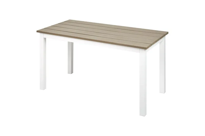 Trädgårdsbord Messina Ljus trä/vit, 52x96x50 cm, Ljus trä/vit, 52x96x50 cm