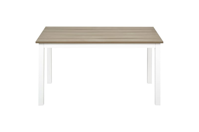 Trädgårdsbord Messina Ljus trä/vit, 52x96x50 cm - Ljus trä/vit, 52x96x50 cm - Utemöbler - Utebord & trädgårdsbord - Matbord utomhus