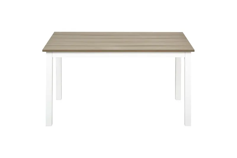 Trädgårdsbord Messina Ljus trä/vit, 52x96x50 cm - Ljus trä/vit, 52x96x50 cm - Utemöbler - Utebord & trädgårdsbord - Matbord utomhus