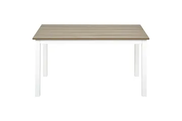 Trädgårdsbord Messina Ljus trä/vit, 52x96x50 cm - Ljus trä/vit, 52x96x50 cm - Utemöbler - Utebord & trädgårdsbord - Matbord utomhus