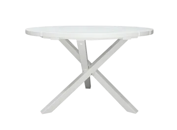 Trädgårdsbord Scottsdale Round Vit Ø 112 cm - Vit - Utemöbler - Utebord & trädgårdsbord - Matbord utomhus