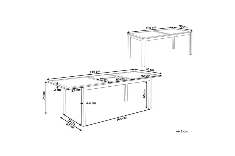 Trädgårdsbord Skaloma Grå - Grå - Utemöbler - Utebord & trädgårdsbord - Matbord utomhus