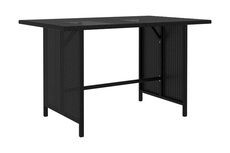 Trädgårdsbord svart 110x70x65cm konstrotting - Svart - Utemöbler - Utebord & trädgårdsbord - Matbord utomhus