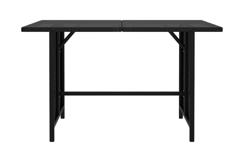 Trädgårdsbord svart 110x70x65cm konstrotting - Svart - Utemöbler - Utebord & trädgårdsbord - Matbord utomhus