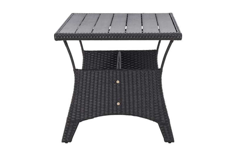 Trädgårdsbord svart 120x70x66 cm konstrotting - Svart - Utemöbler - Utebord & trädgårdsbord - Matbord utomhus