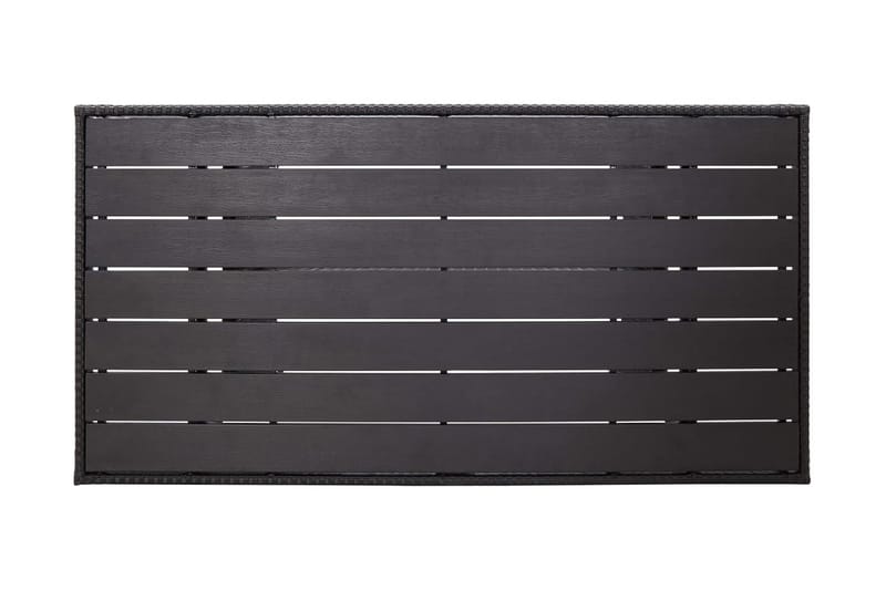 Trädgårdsbord svart 120x70x66 cm konstrotting - Svart - Utemöbler - Utebord & trädgårdsbord - Matbord utomhus