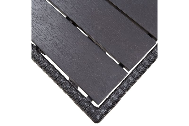 Trädgårdsbord svart 120x70x66 cm konstrotting - Svart - Utemöbler - Utebord & trädgårdsbord - Matbord utomhus