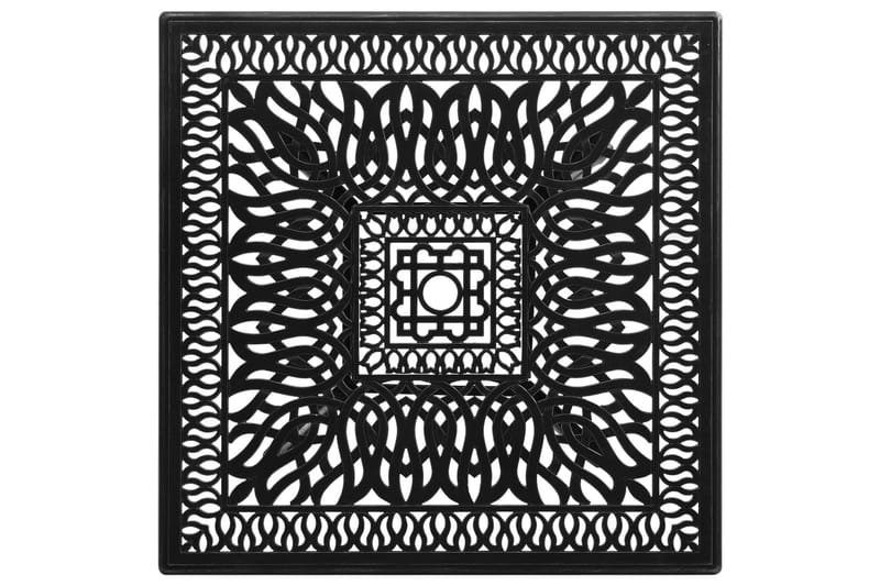 Trädgårdsbord svart 90x90x73 cm gjuten aluminium - Svart - Utemöbler - Utebord & trädgårdsbord - Matbord utomhus