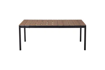 Trädgårdsbord Tofane Ljus trä/svart - Ljus trä/svart - Utemöbler - Utebord & trädgårdsbord - Matbord utomhus