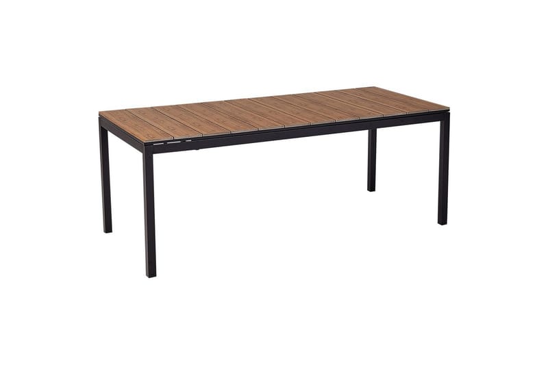 Trädgårdsbord Tofane Ljus trä/svart - Ljus trä/svart - Utemöbler - Utebord & trädgårdsbord - Matbord utomhus