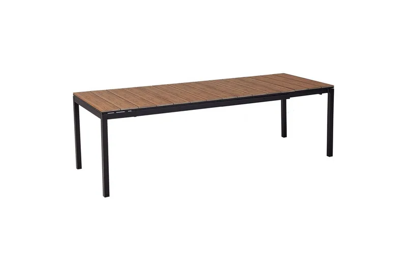 Trädgårdsbord Tofane Ljus trä/svart - Ljus trä/svart - Utemöbler - Utebord & trädgårdsbord - Matbord utomhus