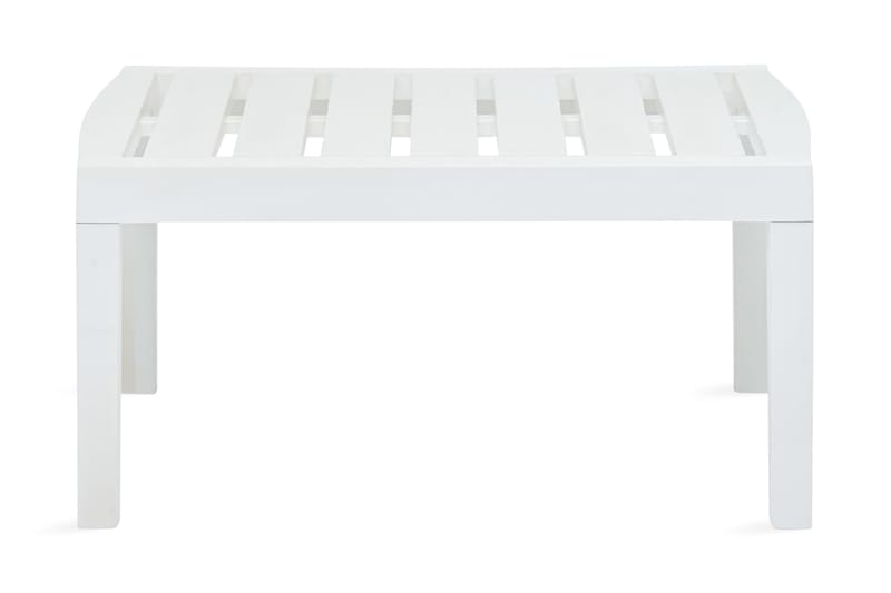 Trädgårdsbord vit 78x55x38 cm plast - Vit - Matbord utomhus