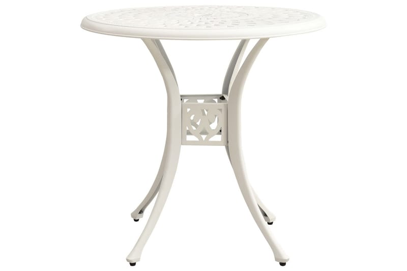 Trädgårdsbord vit 78x78x72 cm gjuten aluminium - Vit - Utemöbler - Utebord & trädgårdsbord - Matbord utomhus