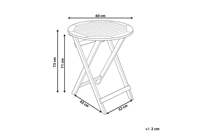 Trädgårdsbord Prossedi Rund - Rund - Utemöbler - Utebord & trädgårdsbord - Matbord utomhus