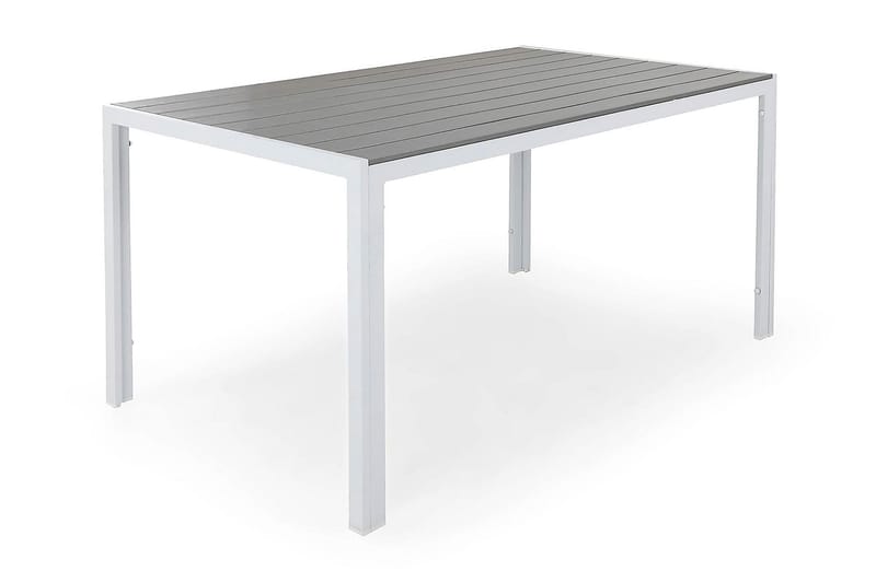 Tunis Bord 150x90 cm - Vit/Grå - Matbord utomhus
