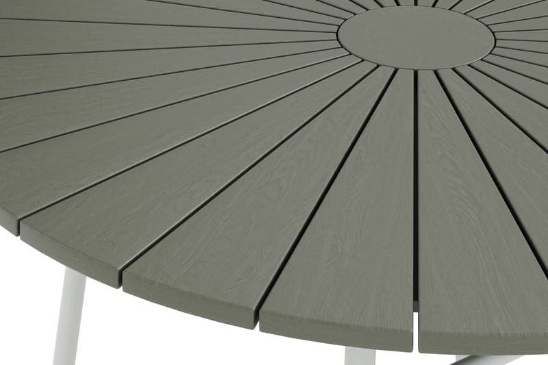 Tunis Matbord utomhus 120cm rund - Vit/Grå - Utemöbler - Utebord & trädgårdsbord - Matbord utomhus