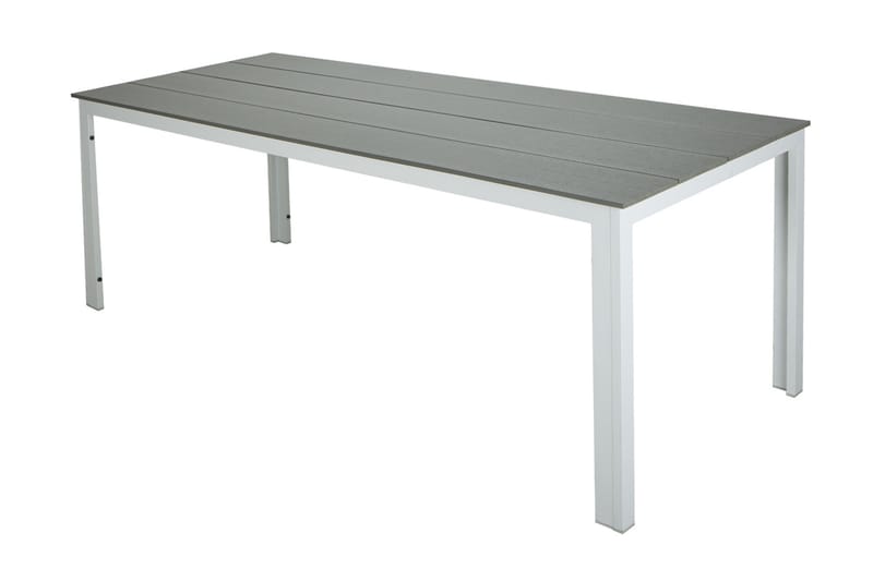 Tunis Matbord utomhus 140x90 cm rektangulärt - Vit/Grå - Utemöbler - Utebord & trädgårdsbord - Matbord utomhus