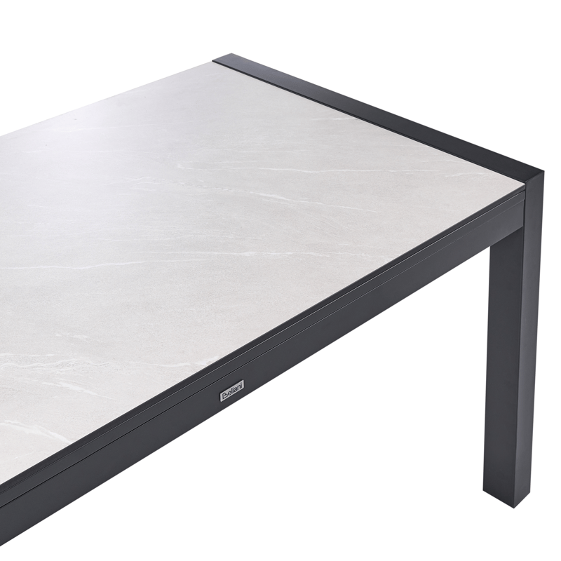 Utdragbart Matbord utomhus Binasco 160/220 cm - Beige/Svart - Utemöbler - Utebord & trädgårdsbord - Matbord utomhus