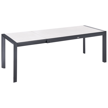 Utdragbart Matbord utomhus Binasco 160/220 cm - Beige/Svart - Utemöbler - Utebord & trädgårdsbord - Matbord utomhus