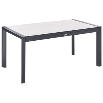 Utdragbart Matbord utomhus Binasco 160/220 cm - Beige/Svart - Utemöbler - Utebord & trädgårdsbord - Matbord utomhus