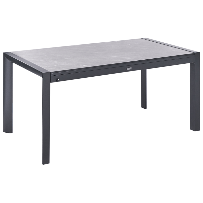 Utdragbart Matbord utomhus Binasco 90x160/220 cm - Grå/Svart - Utemöbler - Utebord & trädgårdsbord - Matbord utomhus