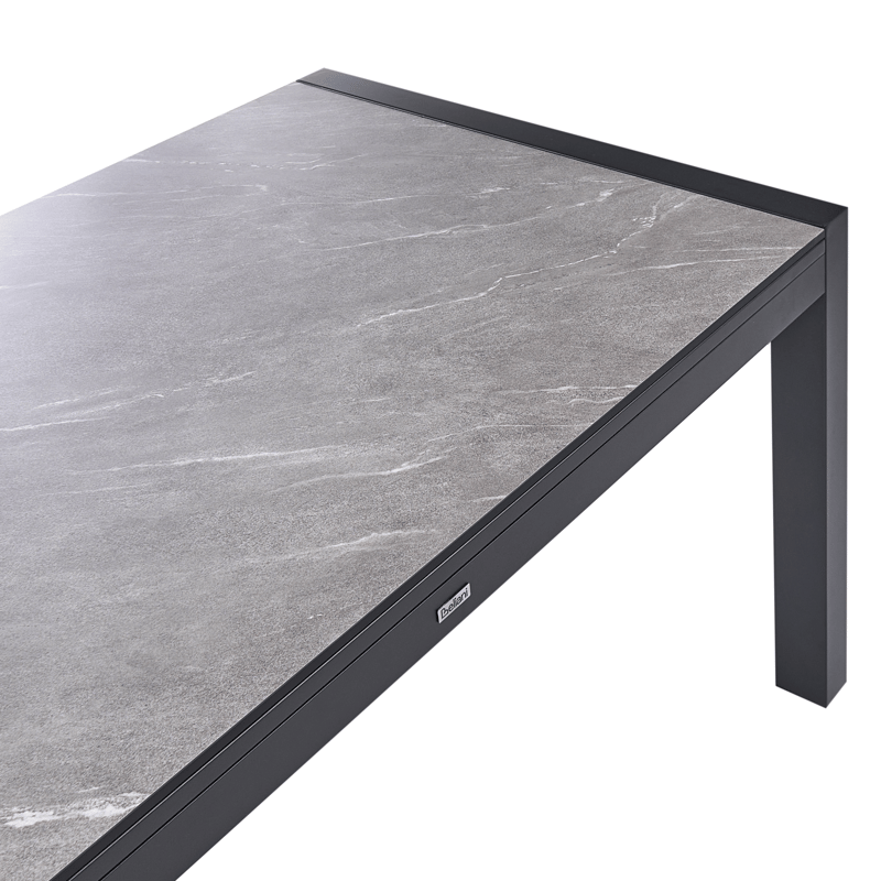 Utdragbart Matbord utomhus Binasco 90x160/220 cm - Grå/Svart - Utemöbler - Utebord & trädgårdsbord - Matbord utomhus