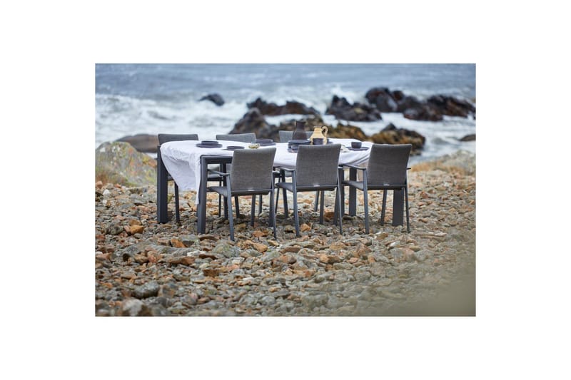 Utebord Hillerstorp Borgdala 220/340 x 107 x H75,5 cm Grå - Utemöbler - Utebord & trädgårdsbord - Matbord utomhus