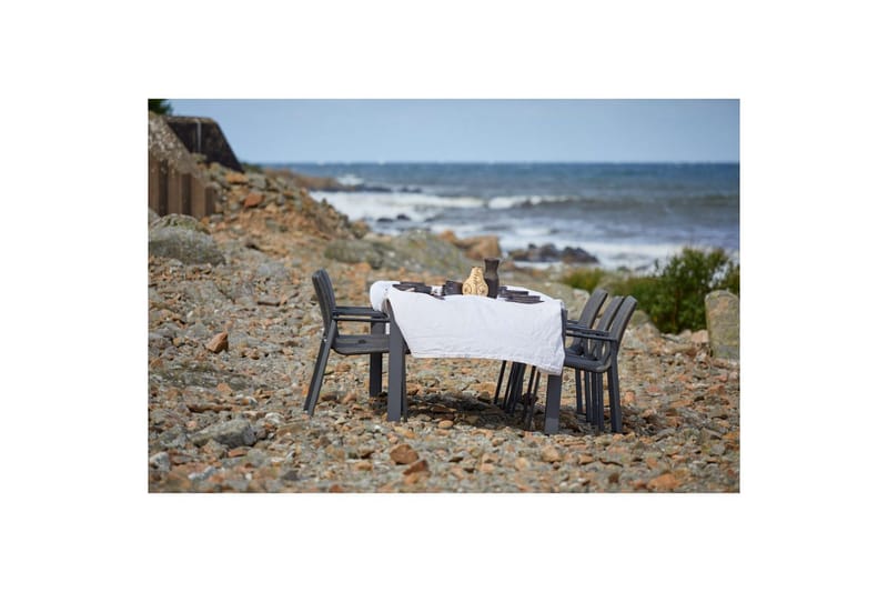 Utebord Hillerstorp Borgdala 220/340 x 107 x H75,5 cm Grå - Utemöbler - Utebord & trädgårdsbord - Matbord utomhus