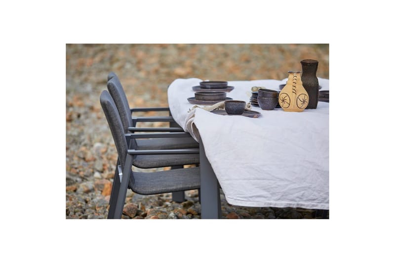 Utebord Hillerstorp Borgdala 220/340 x 107 x H75,5 cm Grå - Utemöbler - Utebord & trädgårdsbord - Matbord utomhus