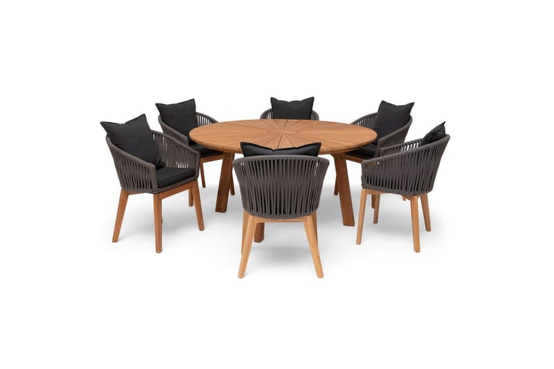 Utebord Hillerstorp Ringsjö Ø150 cm Brun - Utemöbler - Utebord & trädgårdsbord - Matbord utomhus
