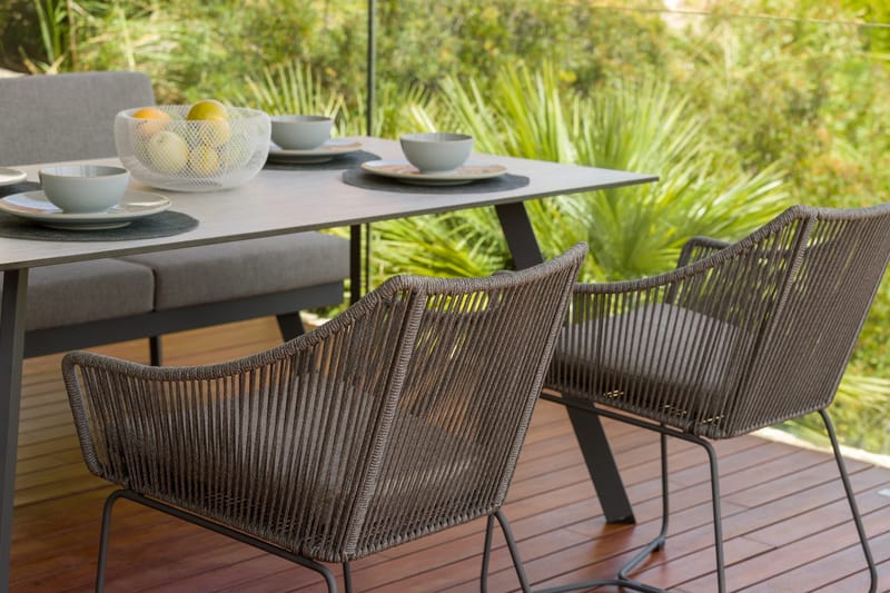 Utebord OPAL rektangulärt 160 cm - grå - Utemöbler - Utebord & trädgårdsbord - Matbord utomhus