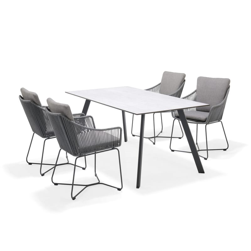 Utebord OPAL rektangulärt 160 cm - grå - Utemöbler - Utebord & trädgårdsbord - Matbord utomhus