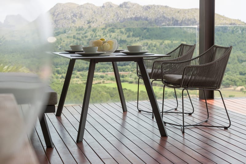 Utebord OPAL rektangulärt 160 cm - grå - Utemöbler - Utebord & trädgårdsbord - Matbord utomhus