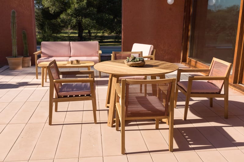 Utomhusbord Agate rund Ø 120 cm - trä - Utemöbler - Utebord & trädgårdsbord - Matbord utomhus