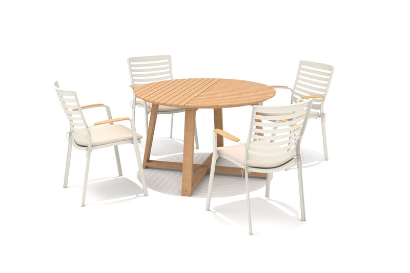 Utomhusbord Agate rund Ø 120 cm - trä - Utemöbler - Utebord & trädgårdsbord - Matbord utomhus
