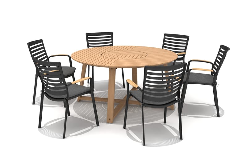 Utomhusbord Agate rund Ø 150 cm - trä - Utemöbler - Utebord & trädgårdsbord - Matbord utomhus