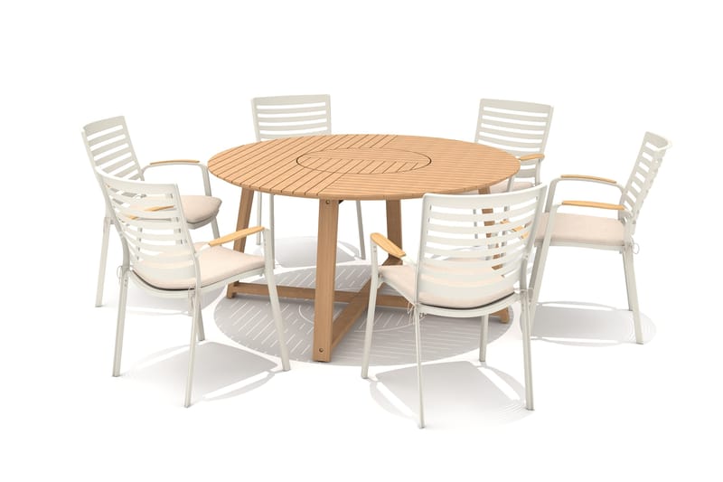 Utomhusbord Agate rund Ø 150 cm - trä - Utemöbler - Utebord & trädgårdsbord - Matbord utomhus