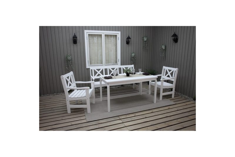 Utomhusbord Europe 150 cm - Vit - Utemöbler - Utebord & trädgårdsbord - Matbord utomhus