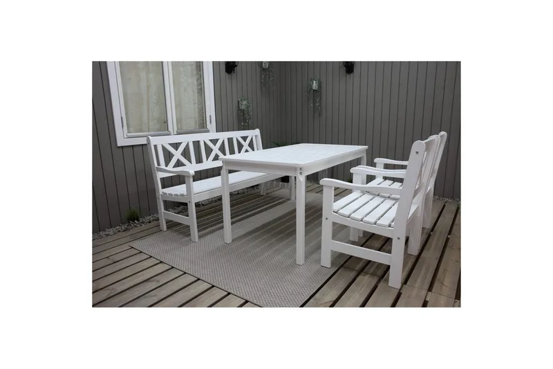 Utomhusbord Europe 150 cm - Vit - Utemöbler - Utebord & trädgårdsbord - Matbord utomhus